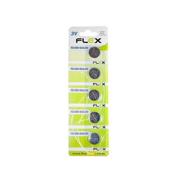Bateria Cr 1632 Flex Cartela 05 Unidades Fx-cr1632 [F108]
