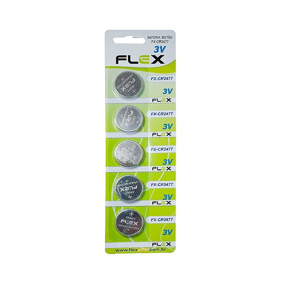 Bateria Cr 2477 Flex  Cartela 05 Unidades Fx-cr2477 [F108]