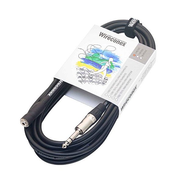 Cabo Extensão Fone De Ouvido  Phc05 P10 1/4 Trs X P2 3,5 Wireconex [F108]