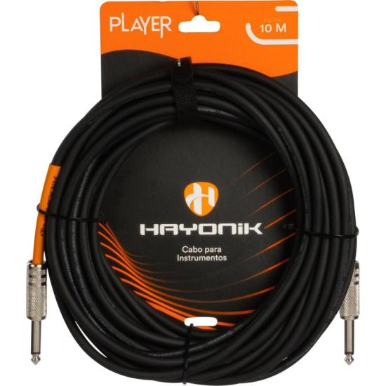 Cabo Para Instrumentos Player P10 x P10 10m Preto Hayonik [F003]