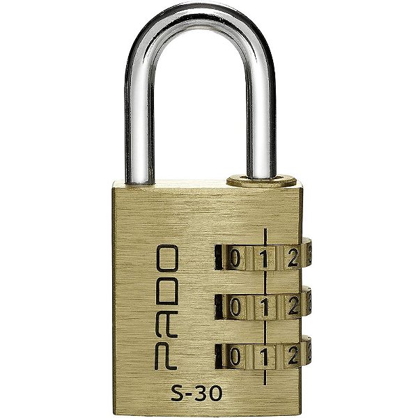 Cadeado Dourado De 3 Segredos Lt S-30mm Pado [F118]
