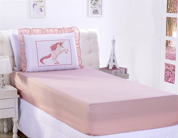 Jogo De Lençol Unicórnio Solteiro 02 Peças [F101]