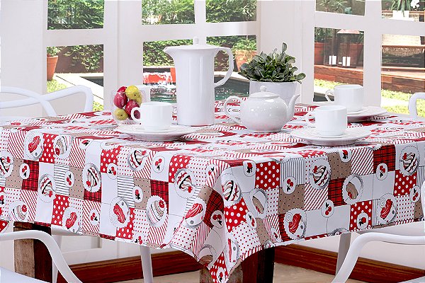 Toalha De Mesa Cupacke Vermelha Retangular [F101]