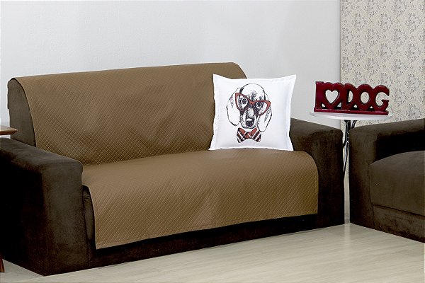 Protetor Pet De Sofá Impermeavel 02 Lugares Caramelo [F101]