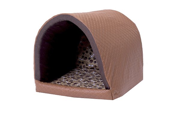 Cama Pet Para Cachorro Ou Gato Iglu Toca Dog Caramelo [F101]
