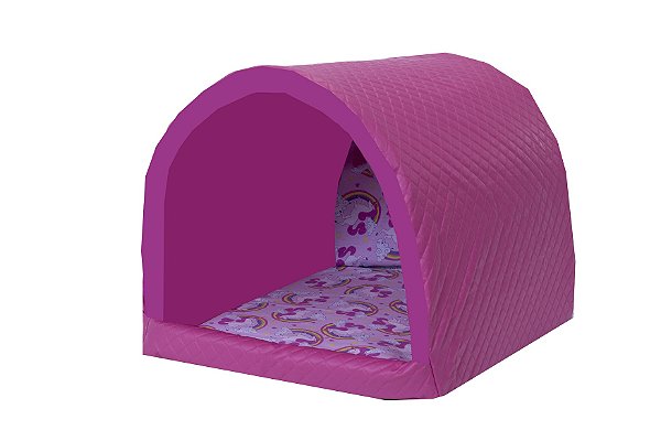 Cama Pet Para Cachorro Ou Gato Iglu Toca Unicolors Rosa [F101]