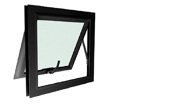 Janela Maxiar De Banheiro Esquadrias Brasil 80x80 Preto [F123]