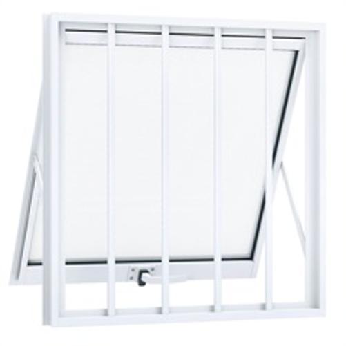 Janela Maxiar Esquadria Brasil Vetx 40x40 Branco Grade [F123]