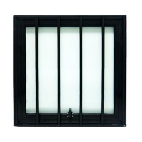 Janela Maxiar De Banheiro Grade Preto 60x60 [F123]