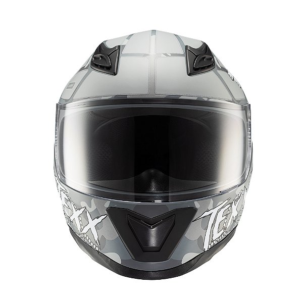 Capacete Texx Fechado Hawk Fury Cinza Amare Verm 60 [F016]