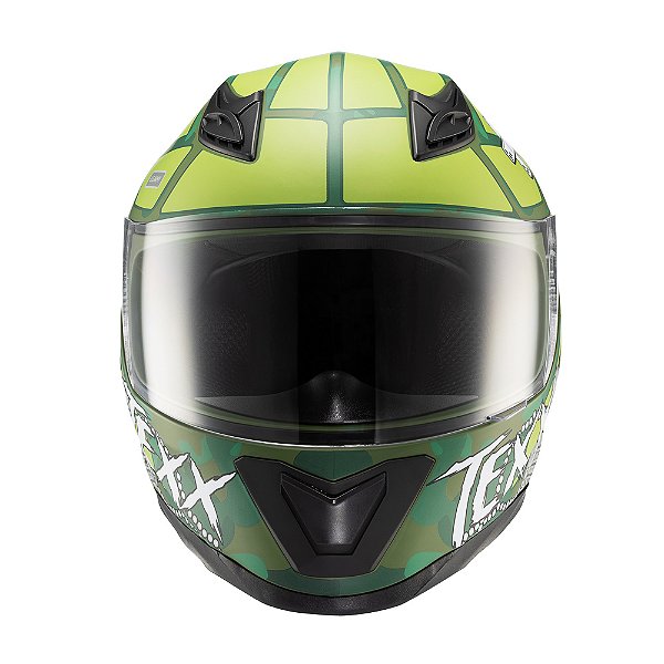 Capacete Texx Fechado Hawk Fury Verd Amare Verm 56 [F016]