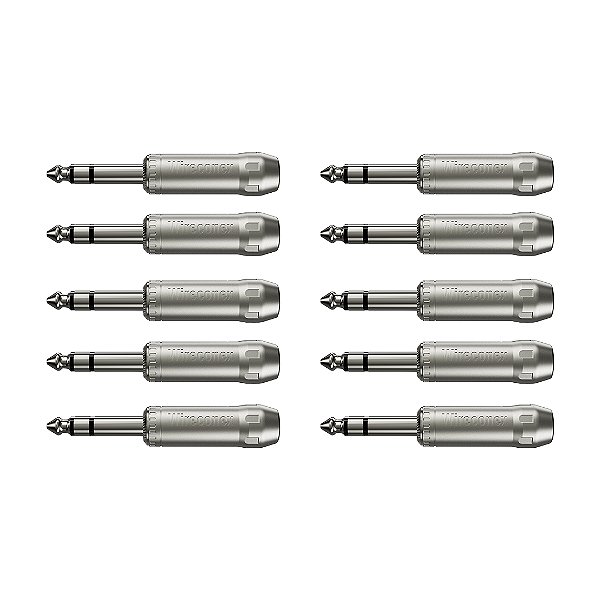Wc 1133 Trs  Conector  (1/4) Stereo Linha Wireconex 10 Unidades [F108]