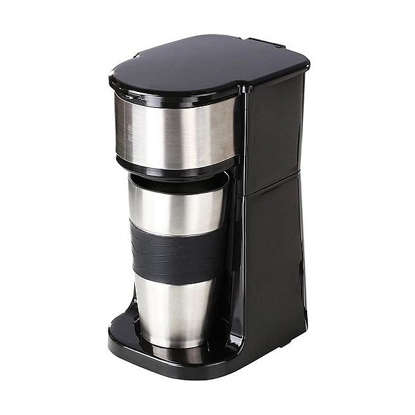 Cafeteira Elétrica Com Copo Térmico Inox Individual Mini [F102]