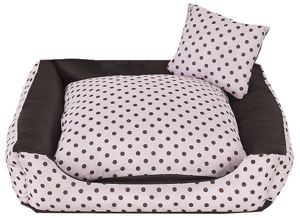 Cama Pet Cachorro Ou Gato Poa Tam: P Marrom  Rosa [F101]