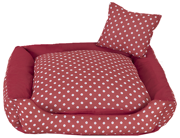 Cama Pet Cachorro Ou Gato Poa Tam: P Vermelha [F101]