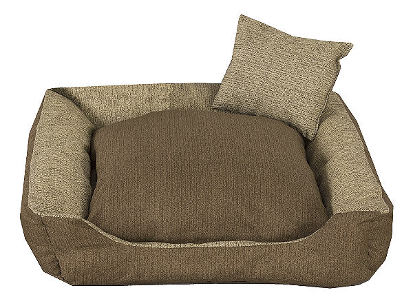 Cama Pet Para Cães E Gatos Bege / Marrom Porte Médio [F101]