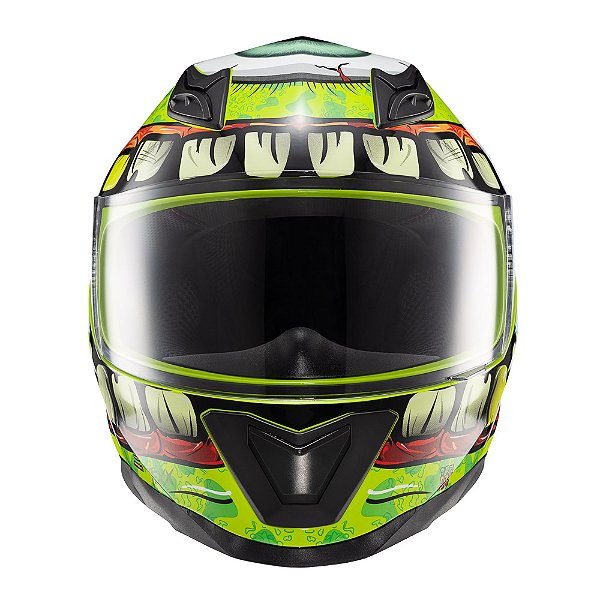 Capacete Texx Fechado Hawk Orc Verd 62 [F016]