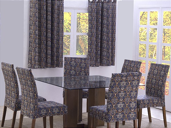 Capas De Cadeira 06 Lugares Geom. Marinho [F101]