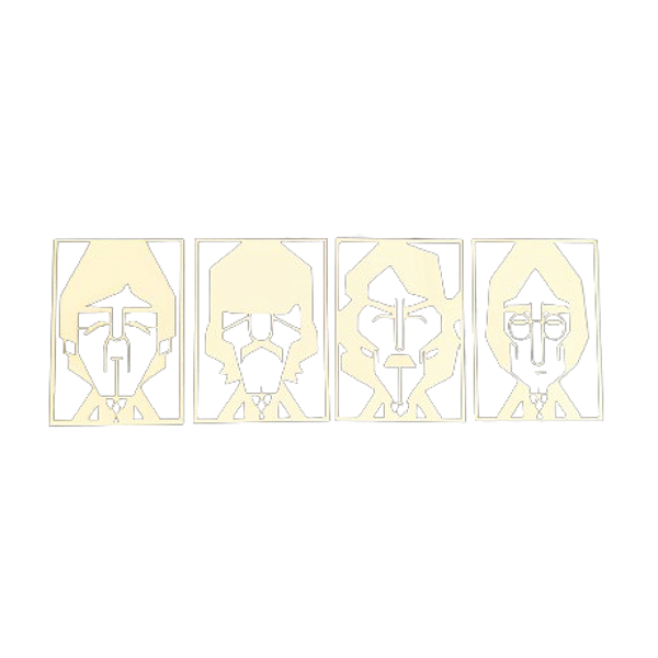 Caricatura Os Beatles 8 X 11 Cm Em Mdf 3mm Branco [F031]