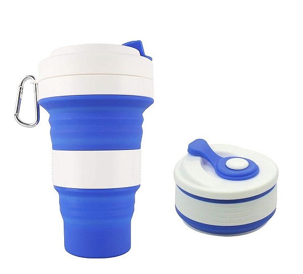Copo Ecológico Retrátil Silicone Grande Dobrável 550ml [F102]