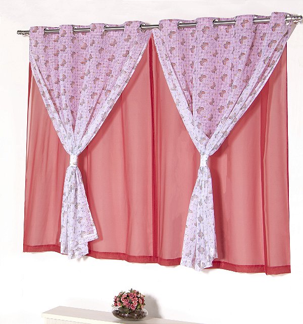 Cortina Bambina 2 Metros Rosa [F101]