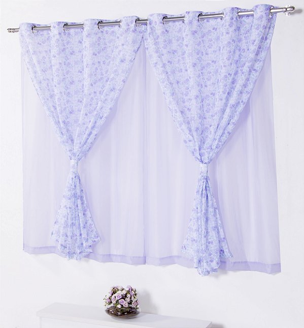 Cortina Bella 2 Metros Lilás [F101]