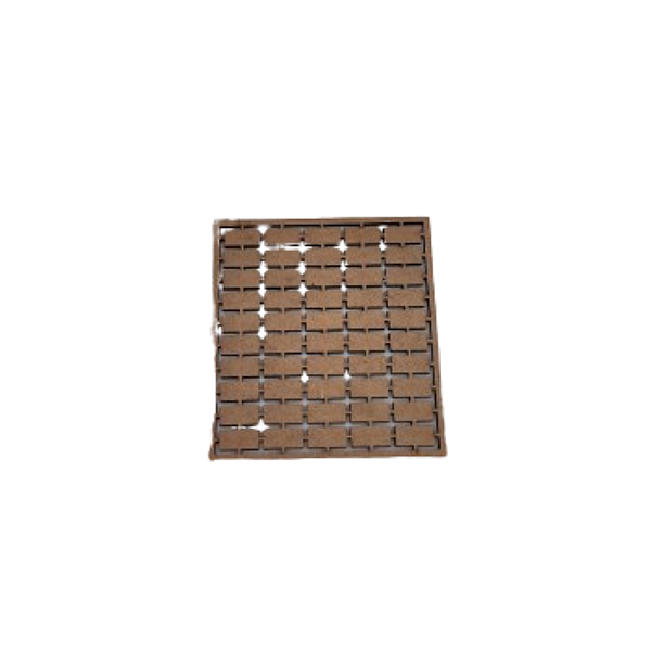 Descanso De Copo Xicaras Quadrado Mdf Natural [F031]