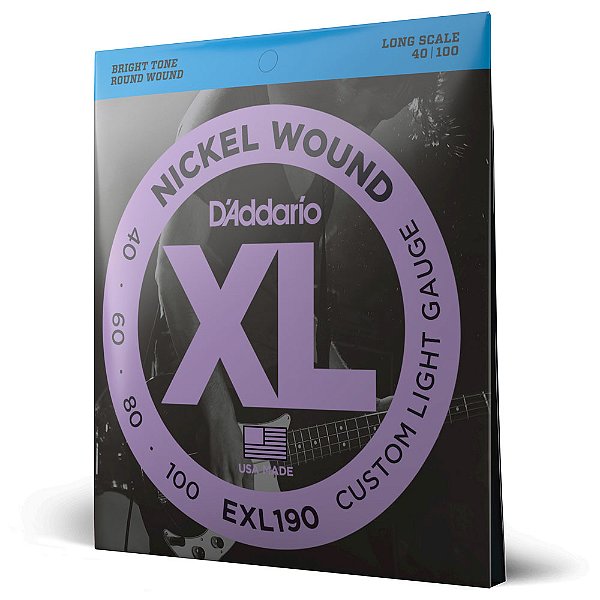 Encordoamento Baixo 4C 40-100 D Addario XL Nickel EXL190 [F035]