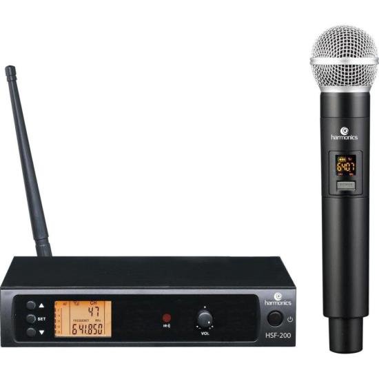 Microfone Sem Fio Harmonics HSF-200 Simples [F003]