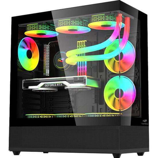 Gabinete Gamer C3Tech Aquarius MT-G850 Sem Fans Preto [F002]