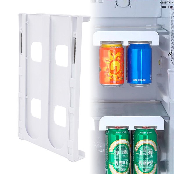 Porta Latas Organizador De Geladeira Prateleira Pendurar [F102]