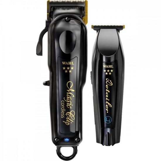 Kit de Máquina de Corte e Acabamento Wahl Cordless Preto [F002]