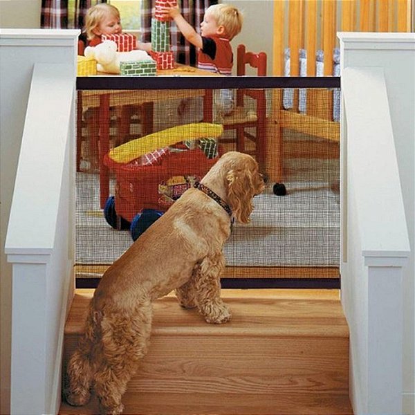 Tela Protetora Porta Grade Bebes Cães Gatos Pet 182x76cm [F102]