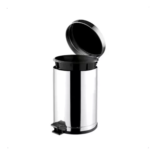 Lixeira C/pedal/recip Plastico-corpo/tampa Inox-4,5 L Cor:inox [F109]