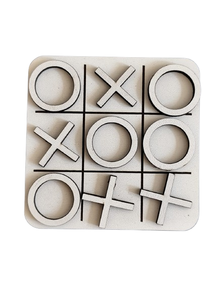 Jogo Da Velha Em Mdf 3mm Branco Passa Tempo Perfeito!!! [F031]