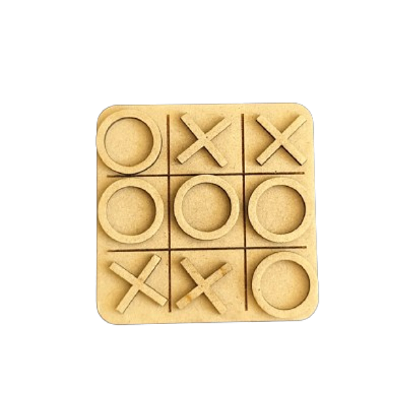 Jogo Da Velha Em Mdf 3mm Natural Passa Tempo Perfeito!!! [F031]
