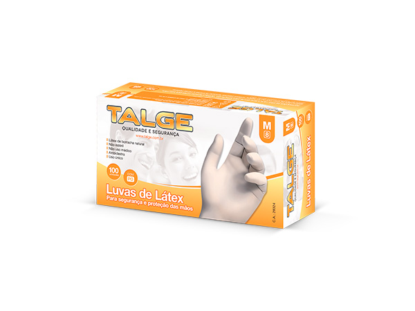 Luva Latex Com Po M Cx Com 100un Talge [F083]
