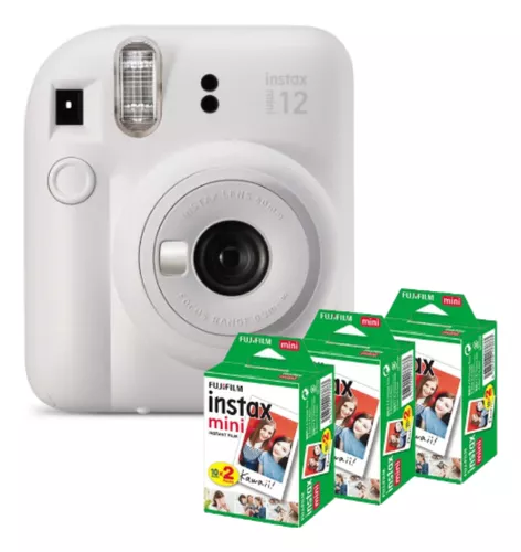 Kit Câmera Fujifilm Instax Mini 12 Branco Marfim + Filme De 60 Poses [F118]