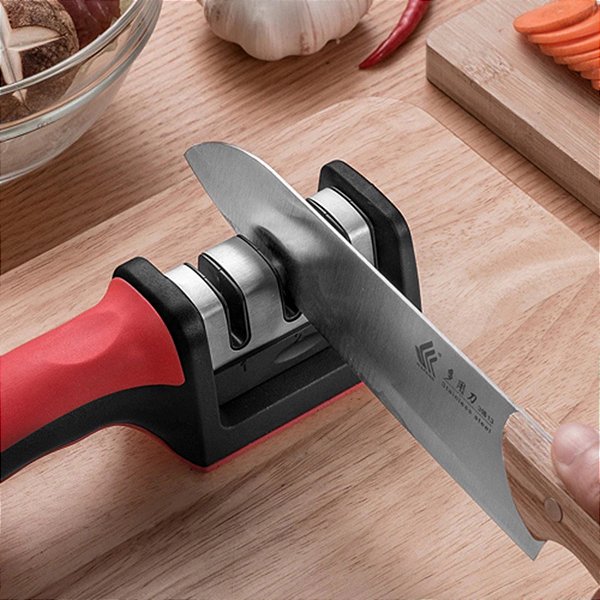 Kit Cozinha Amolador De Faca Tesoura Descascador [F102]