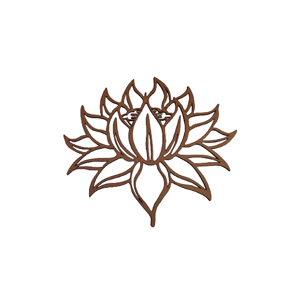 Mandala Flor De Lotus Em Mdf Natural [F031]