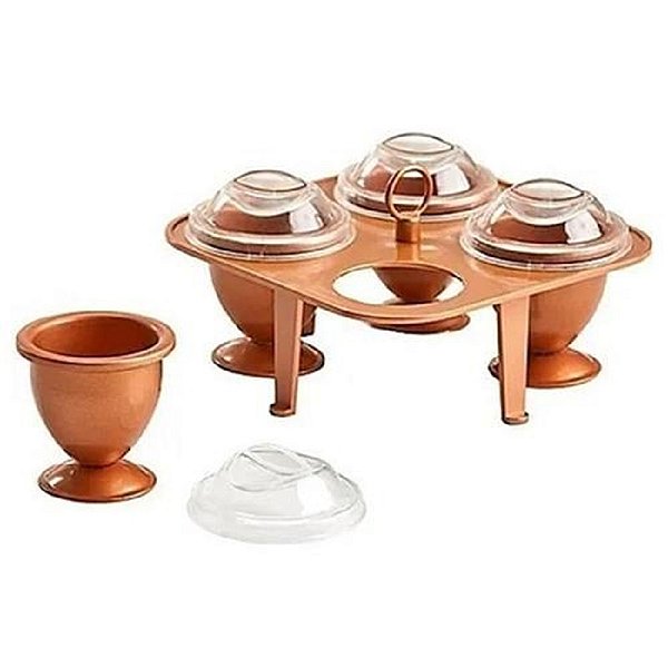 Forma De Ovos Copper Eggs Xl 4 Copos Metal Make Cozinha [F102]