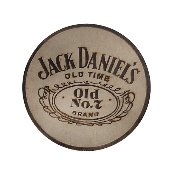 Placa Decorativa Old7 Jack Daniels Em Mdf Natural [F031]