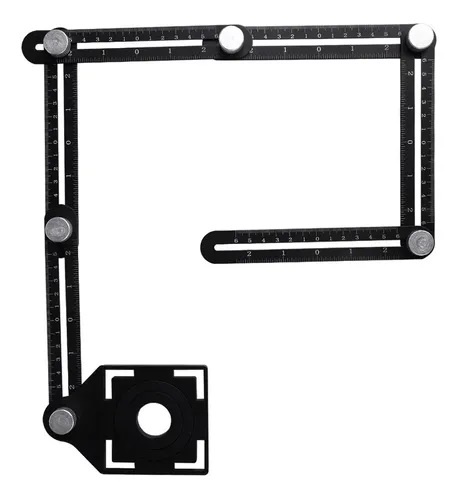 Regua Universal De Liga De Aluminio Multi-angulos:preto [F102]