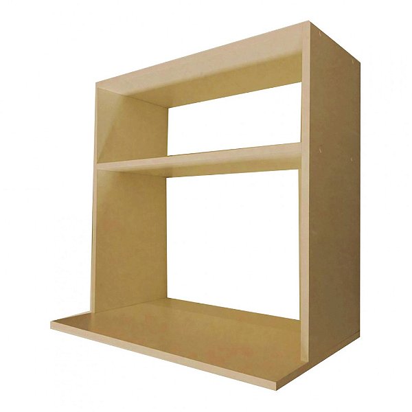 Suporte Microondas Com Nicho Em Mdfnatural [F031]