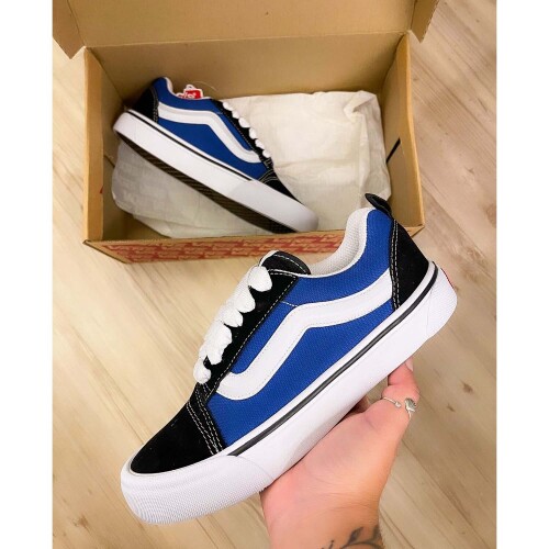 Tênis Vans Old Skool Skate Unissex Preto Azul Vulcanizado Tamanho:39;cor:azul [F116]
