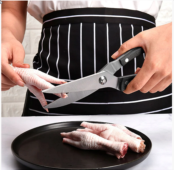 Tesoura Cozinha Trinchante Corta Osso Frango Carnes Peixes Culinária [F102]