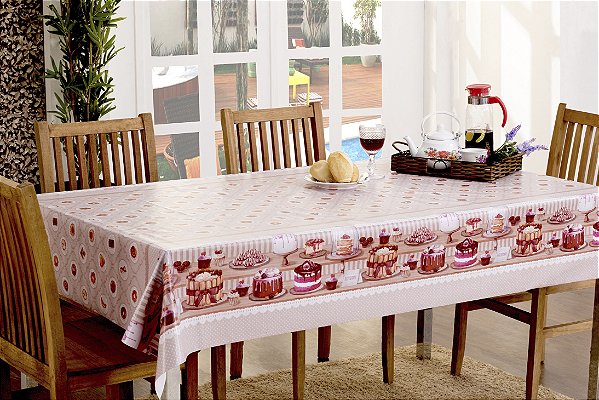 Toalha De Mesa Pvc Cake Retangular [F101]