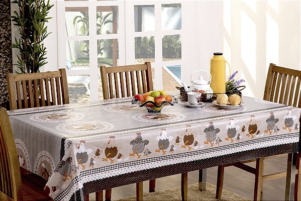 Toalha De Mesa Pvc Carijó Quadrada [F101]