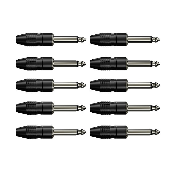 Wc 153  Conector P10 Mono Bk Wireconex 10 Unidades [F108]