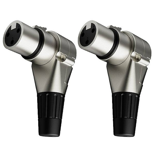 Wc 2043 Conector Xlr Femea Linha 90 Graus Wireconex 02 Unidades [F108]